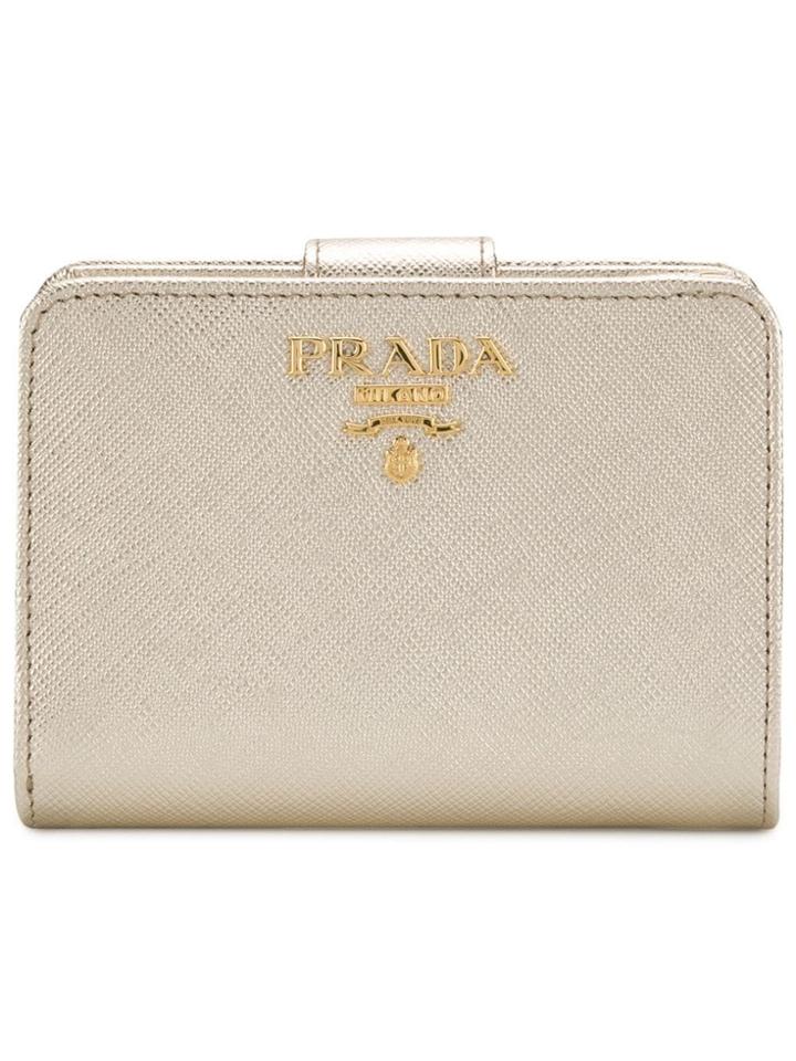 Prada Leather Classic Wallet - Metallic