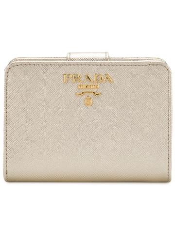Prada Leather Classic Wallet - Metallic