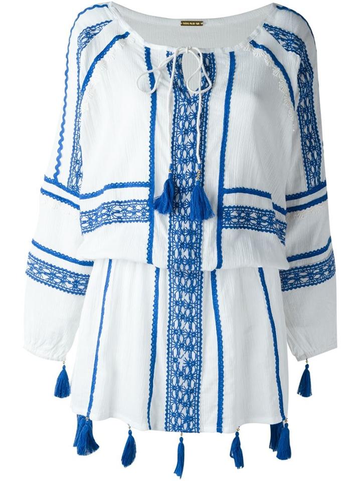 Dodo Bar Or Mustafa Midi Dress, Women's, Size: M, Blue, Cotton