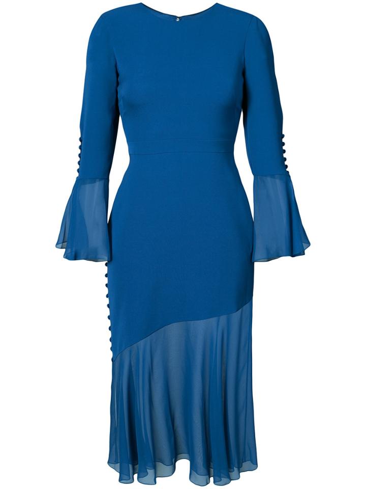 Prabal Gurung Ruffled Dress - Blue