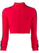 Paco Rabanne Logo Tape Cropped Jacket - Red