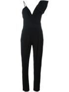 Emanuel Ungaro Ruffled Sleeve Jumpsuit, Women's, Size: 40, Black, Acetate/rayon