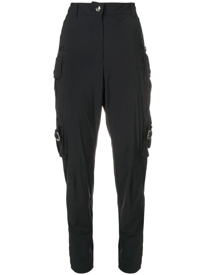 Red Valentino Tapered Cargo Trousers - Black
