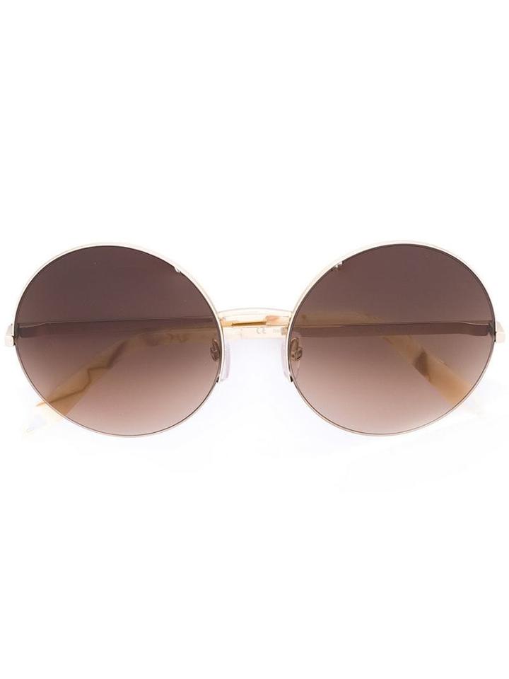 Victoria Beckham Round Gradient Lens Sunglasses - Neutrals