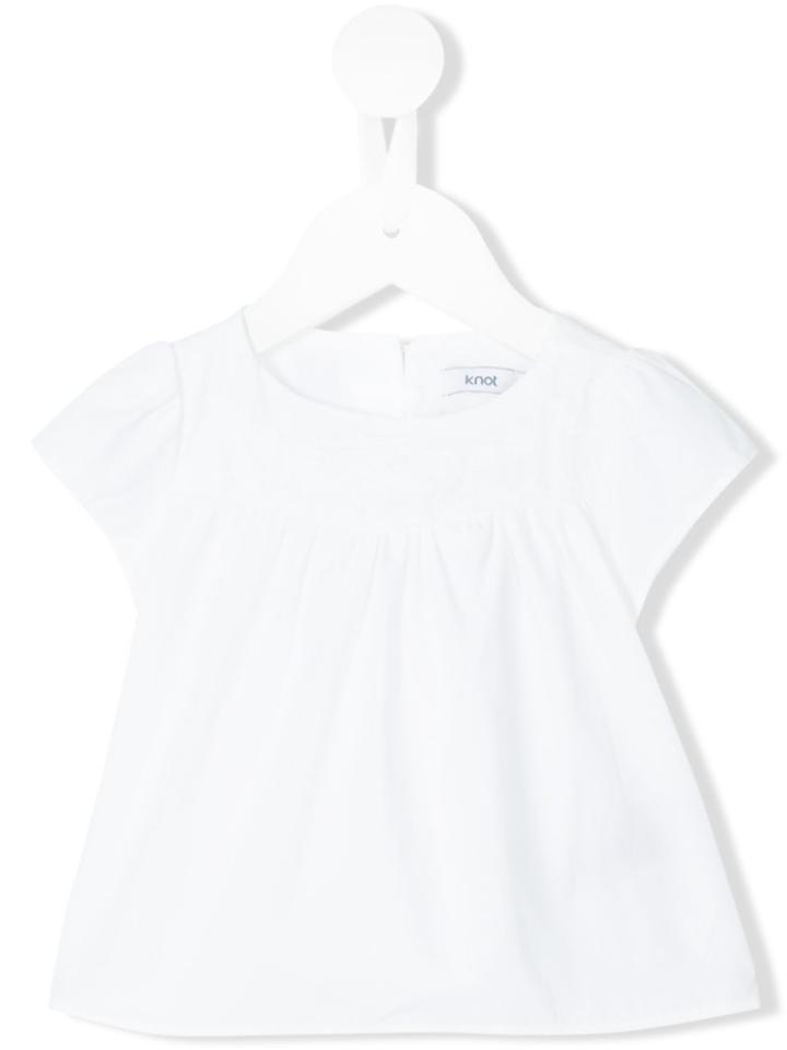 Knot - Embroidered Blouse - Kids - Cotton - 6 Mth, White