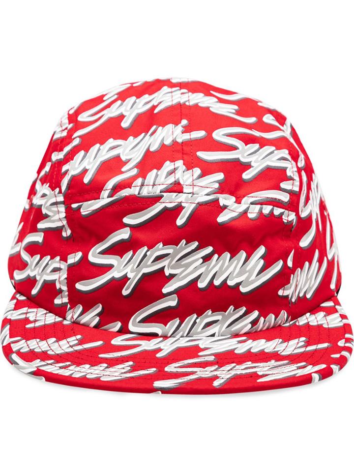 Supreme Signature Script Logo Camp Cap - Red