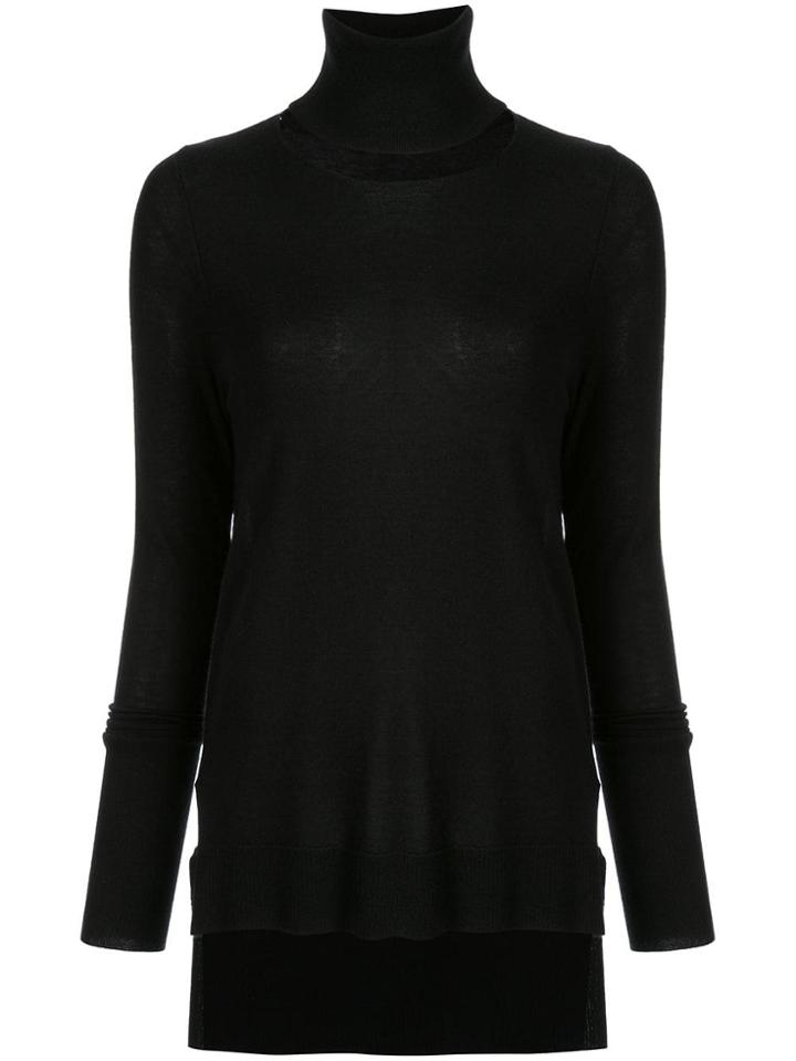 Kitx Turtle-neck Fitted Sweater - Black