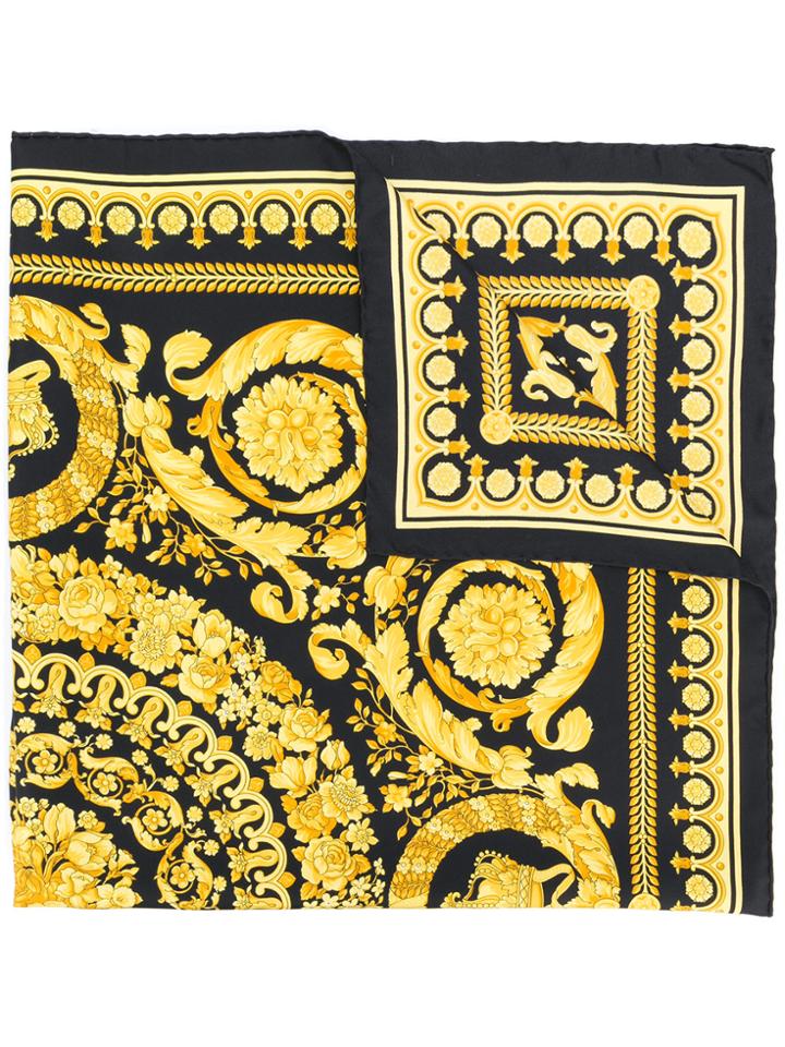 Versace Baroque Print Scarf - Black