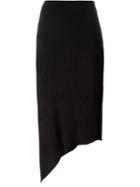 Mcq Alexander Mcqueen Pleated Asymmetric Skirt, Women's, Size: 40, Black, Polyester