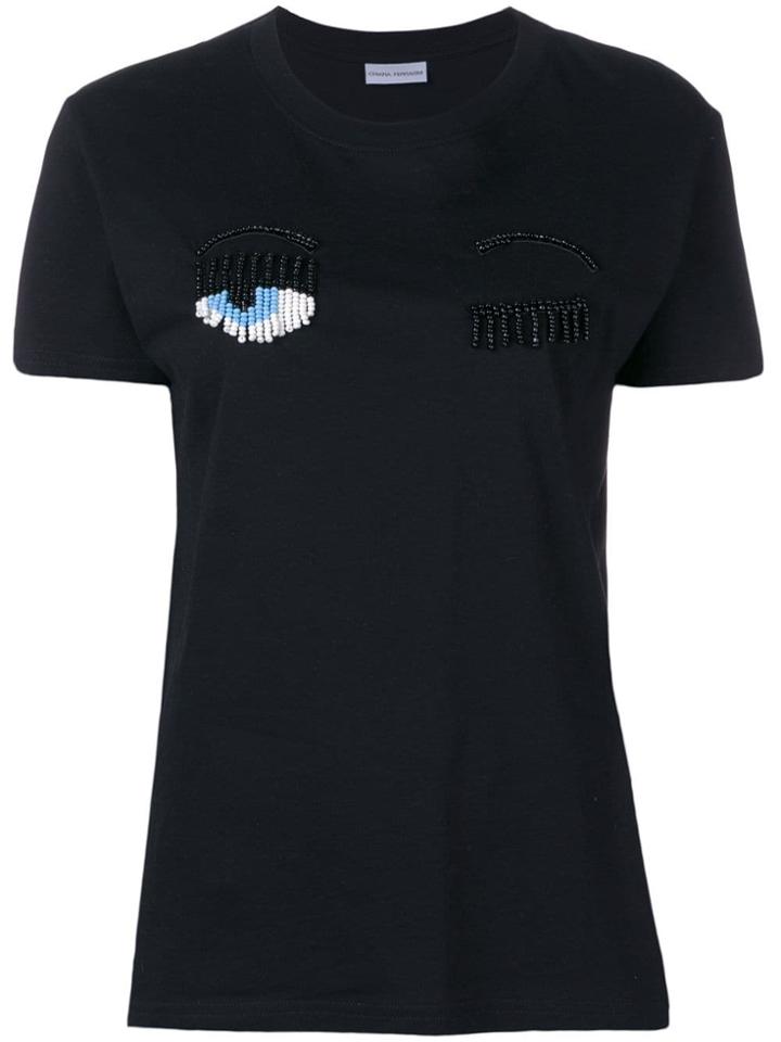 Chiara Ferragni Signature Wink T-shirt - Black