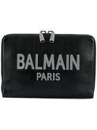 Balmain Oversized Branded Clutch - Black