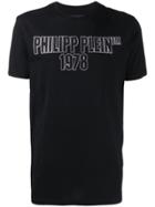 Philipp Plein Pp1978 Embellished Logo T-shirt - Black