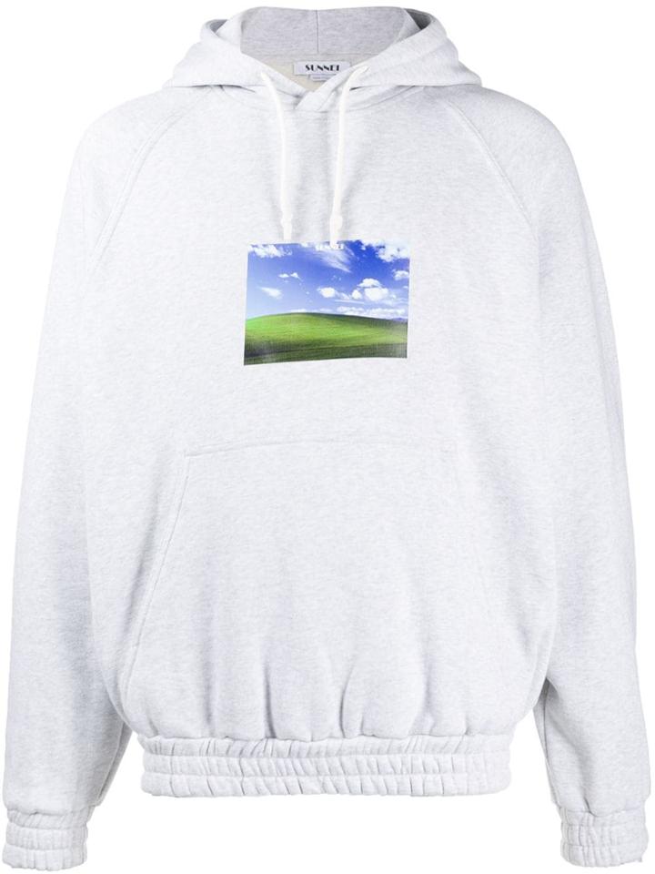 Sunnei Mela Landscape Hoodie - Grey