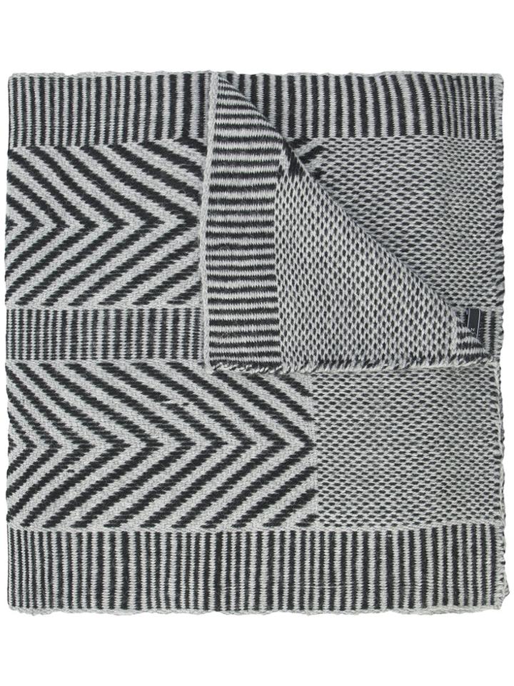 Voz Chevron Wrap Scarf - Black