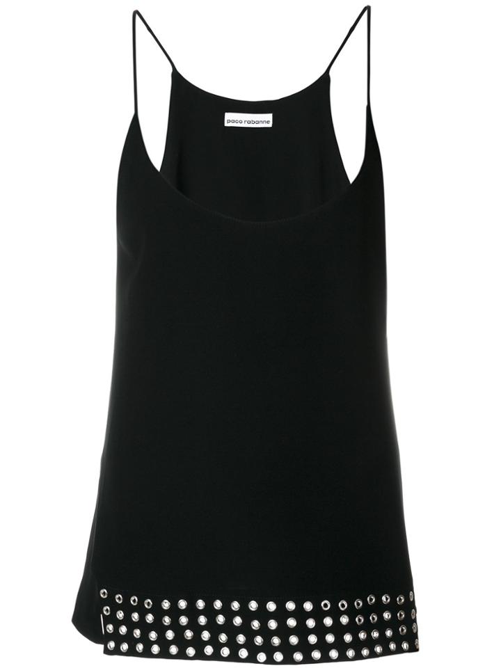 Paco Rabanne Studded Trim Tank Top - Black
