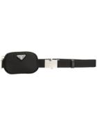 Prada Engraved Buckle Belt Bag - Black
