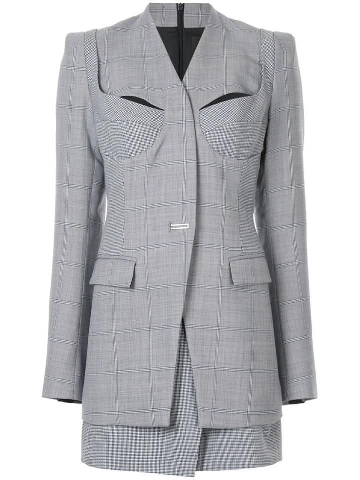 Dion Lee Lingerie Blazer Dress - Blue