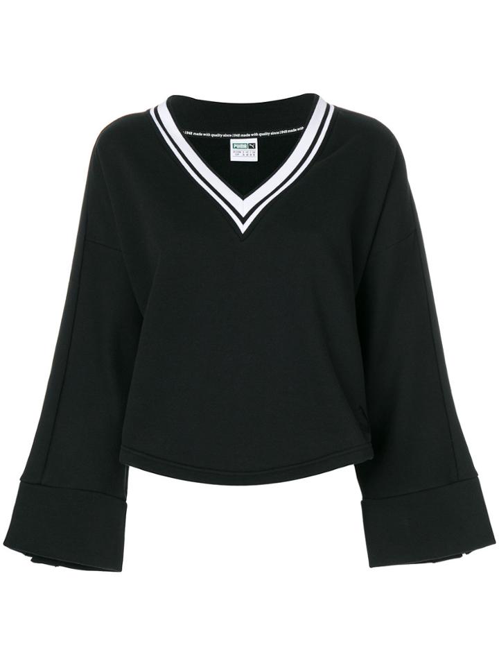 Puma V-neck Sweatshirt - Black