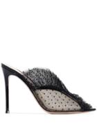 Gianvito Rossi Ofelia 105 Polka-dot Mules - Black