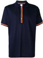 Paul Smith Stripe Detail Polo Shirt - Blue