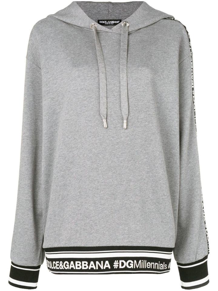 Dolce & Gabbana Oversized Hooded Sweatshirt - Grey