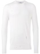 Alexander Mcqueen - Distressed Jumper - Men - Silk/wool - M, Nude/neutrals, Silk/wool