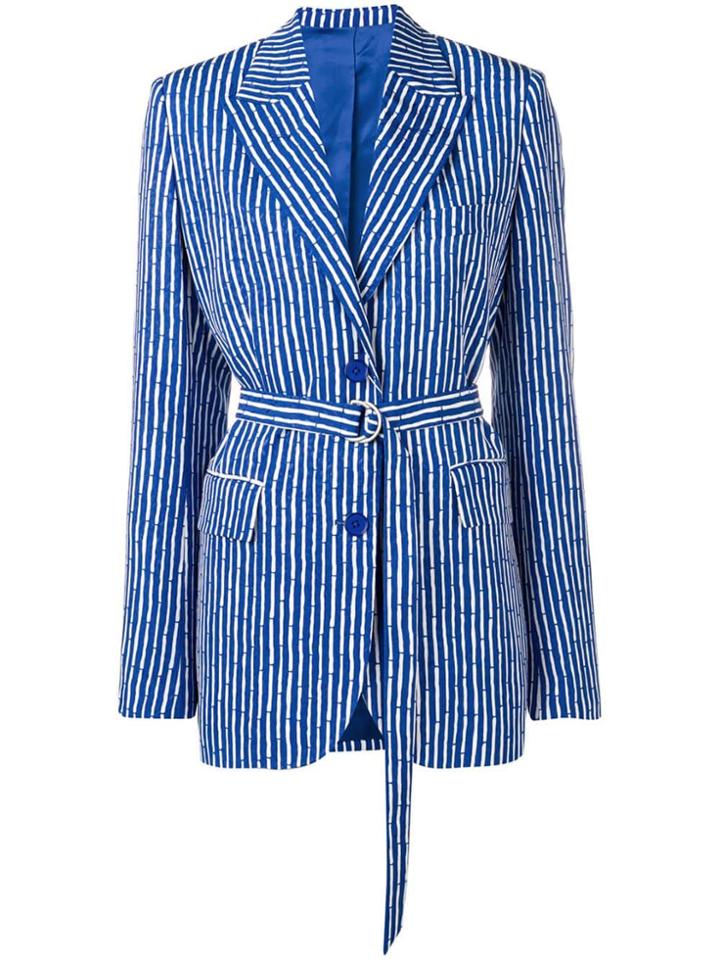 Christian Wijnants Striped Jena Blazer - Blue