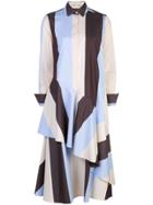 Palmer / Harding Color-block Shirt Dress - Blue
