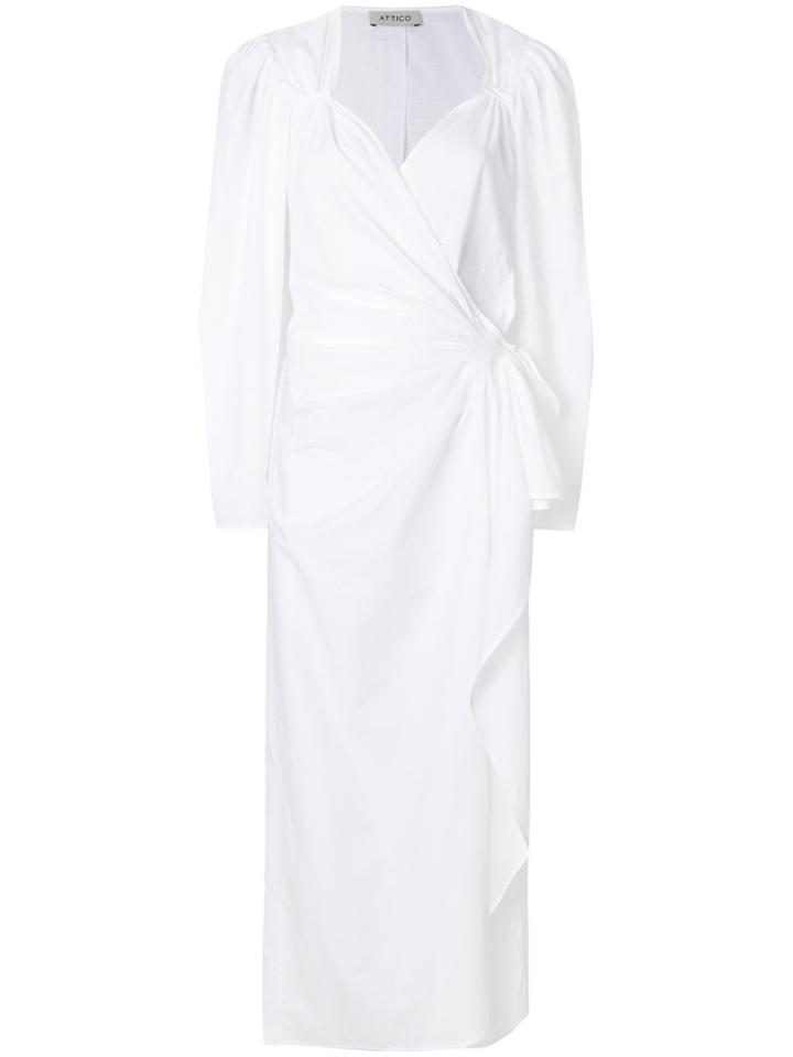 Attico Wrap Dress - White