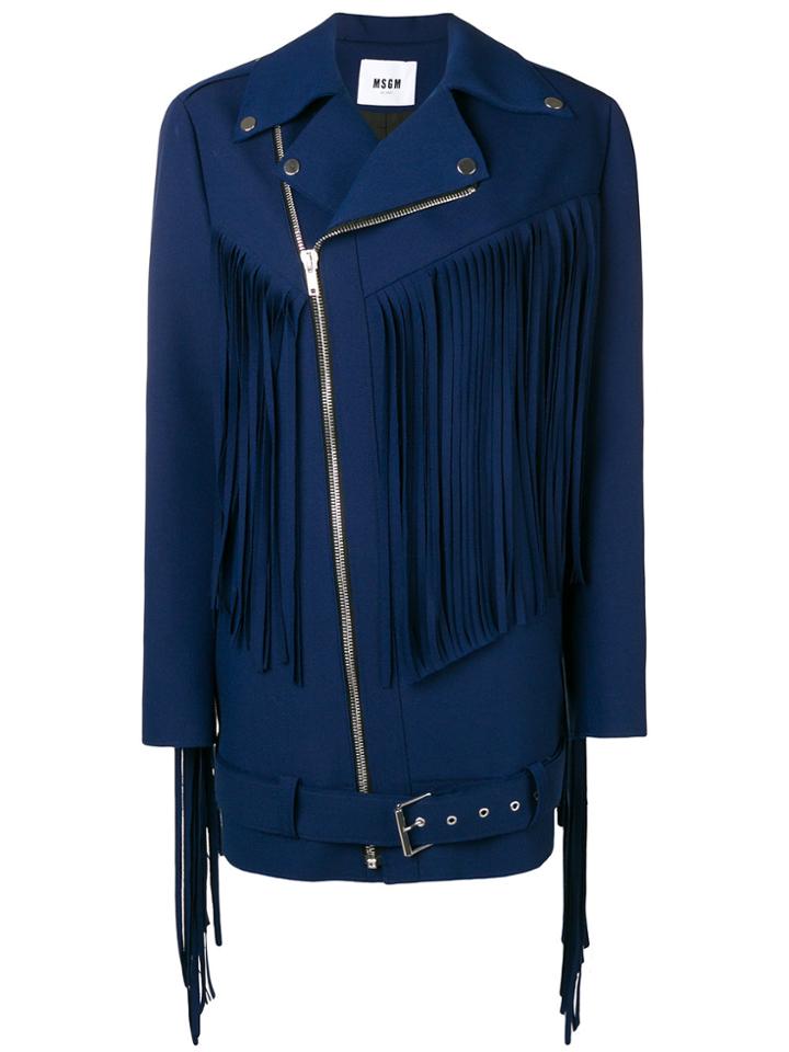 Msgm Single-breasted Jacket - Blue