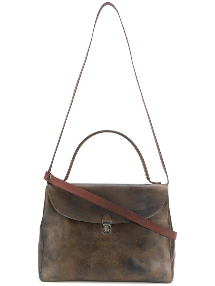 Cherevichkiotvichki Medium Lock Closure Tote - Brown