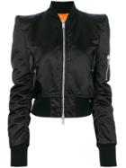 Unravel Project Pointy Shoulders Bomber Jacket - Black