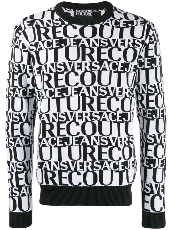 Versace Jeans Couture Logo Knitted Sweatshirt - Black