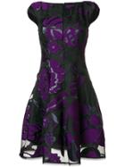 Talbot Runhof Lamé Jacquard Dress - Pink & Purple