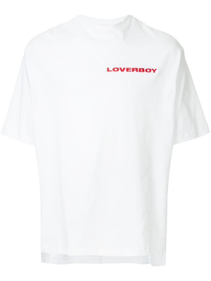 Charles Jeffrey Loverboy Logo Embroidered T-shirt - White