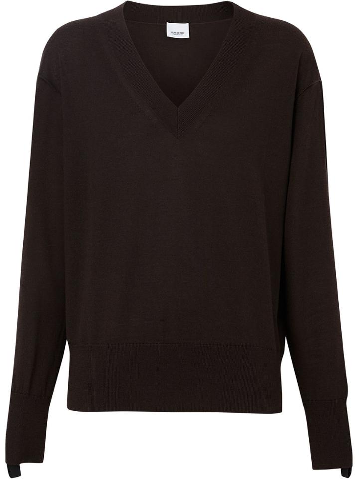 Burberry Logo Detail Jumper - Brown