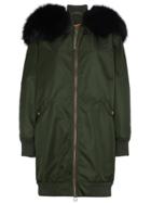 Mr & Mrs Italy Parka With Fur Collar - Green