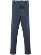 Ermanno Gallamini Straight Jeans, Men's, Size: Large, Blue, Linen/flax