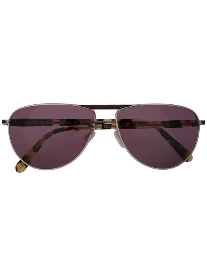 Oliver Peoples Aviator Sunglasses - Purple
