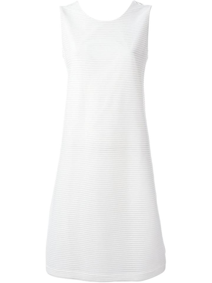 Emporio Armani Sleeveless Dress, Women's, Size: 38, White, Cotton/polyamide/spandex/elastane
