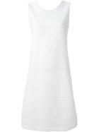 Emporio Armani Sleeveless Dress, Women's, Size: 38, White, Cotton/polyamide/spandex/elastane