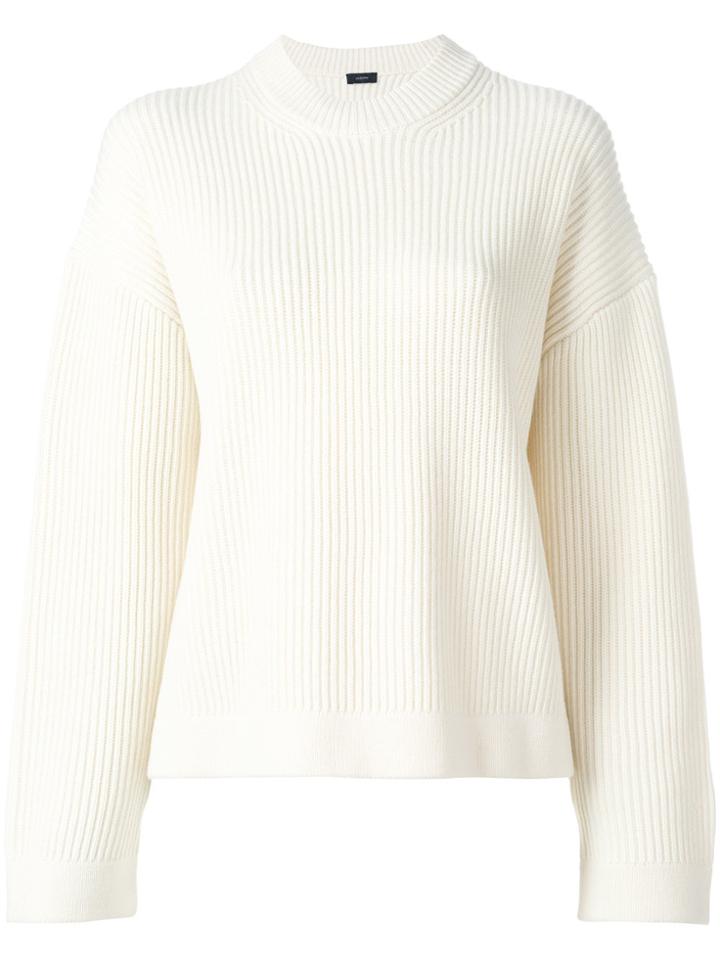 Joseph Ribbed Round Neck Jumper - Nude & Neutrals