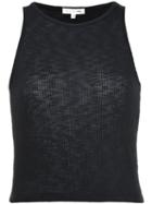Rag & Bone Cropped Fitted Top, Women's, Size: Medium, Black, Polyester/rayon/spandex/elastane