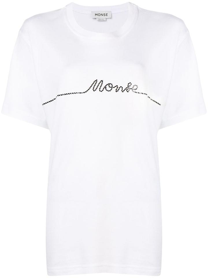 Monse Line Print Logo T-shirt - White