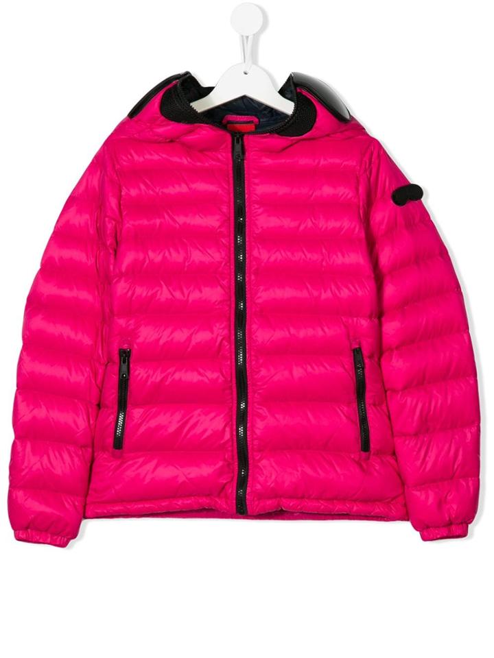 Ai Riders On The Storm Kids Teen Visor Padded Coat - Pink & Purple