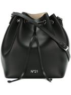 No21 - Logo Bucket Shoulder Bag - Women - Leather - One Size, Black, Leather