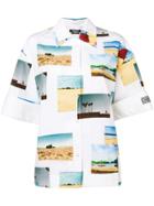 Calvin Klein 205w39nyc Printed Shortsleeved Shirt - White