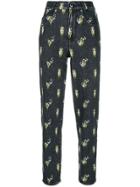 Sonia Rykiel Floral Print Tapered Jeans - Black