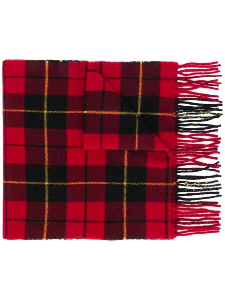 Polo Ralph Lauren Checked Logo Scarf - Red