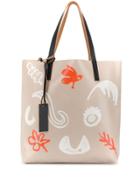 Marni Brush Stroke Print Tote Bag - Neutrals